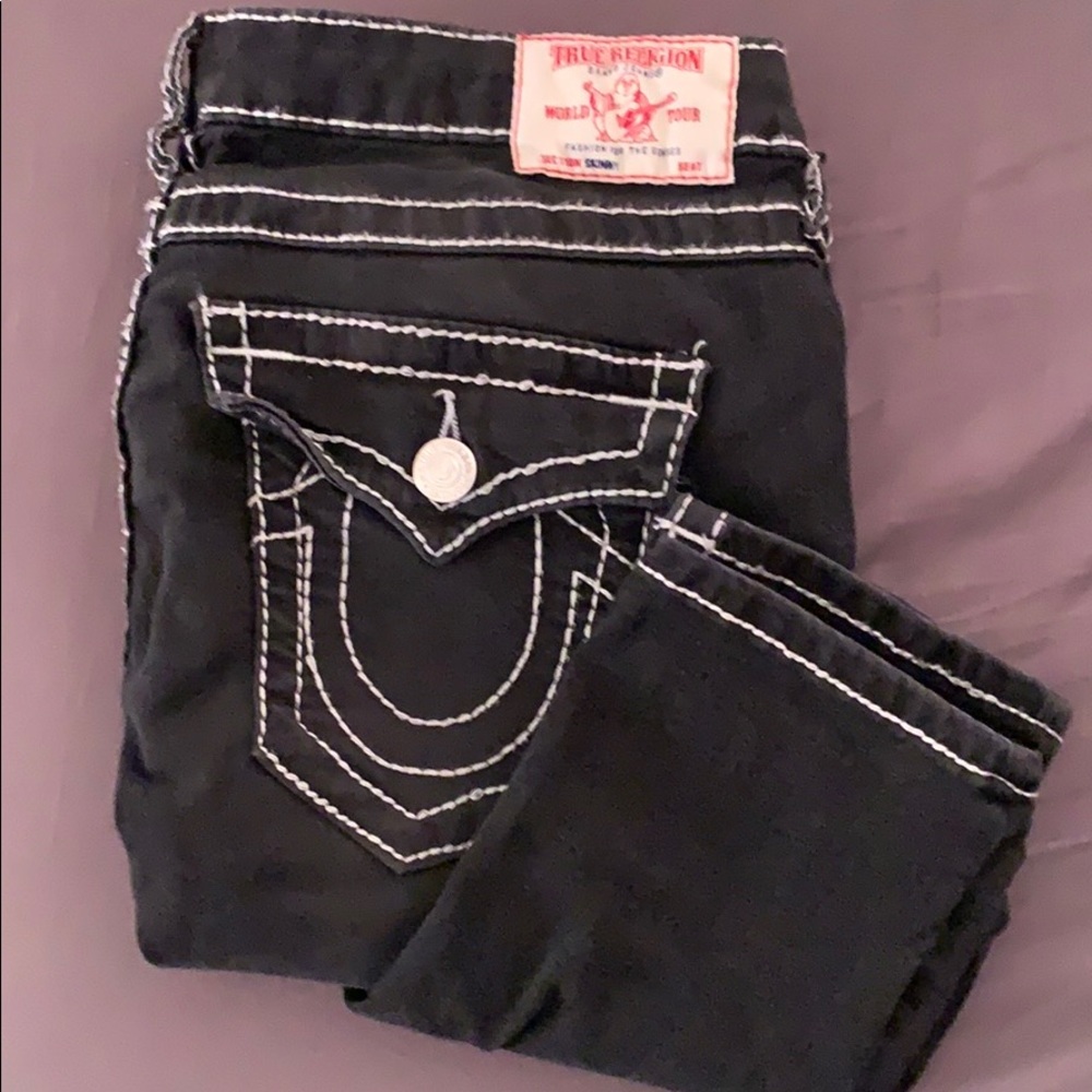 True Religion Super T washed black